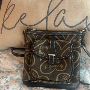 Dooney & Bourke Black and Gold Crossbody Bag